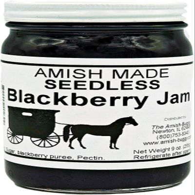 Amish Jam Seedless Blackberry - 8 Oz Set of Three Jars