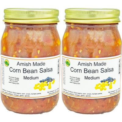 Amish Salsa Medium Corn Bean - 2-16 Oz Jar