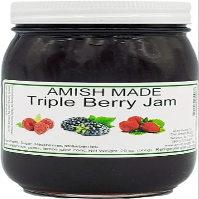 Amish Triple Berry Jam - Two 18 Oz Jars