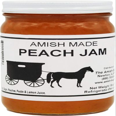 Amish Jam Peach - "8 Oz. Jar - Qty 3"
