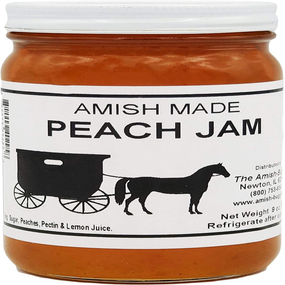 Amish Jam Peach - "8 Oz. Jar - Qty 3"