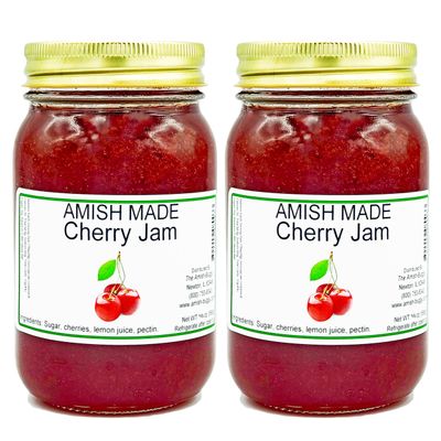 Amish Cherry Jam - Two 16 Oz Jars