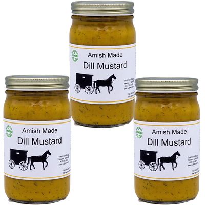Amish Mustards - Dill - 7 Oz Jar - Pkg of 3 Jars