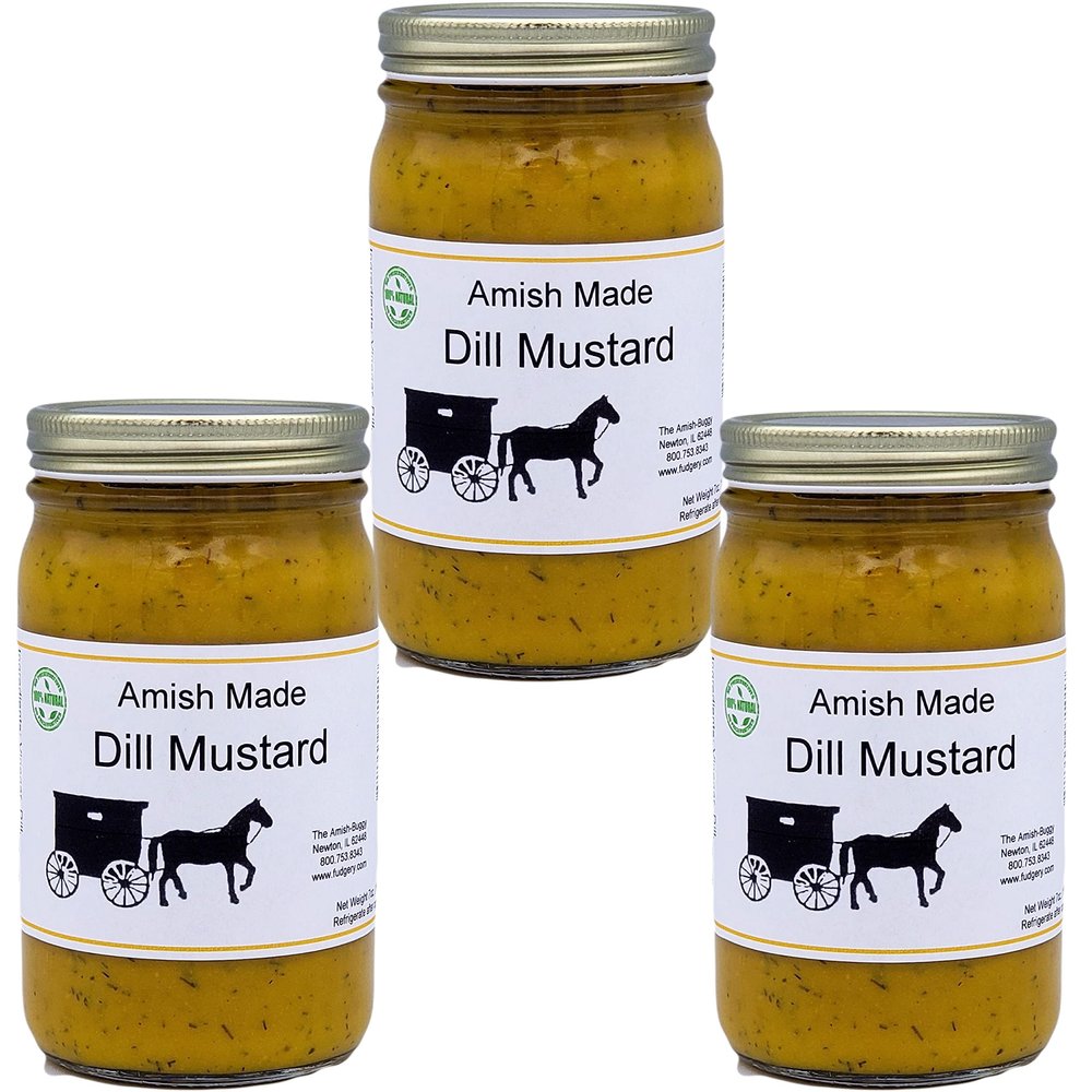 Amish Mustards - Dill - 7 Oz Jar - Pkg of 3 Jars