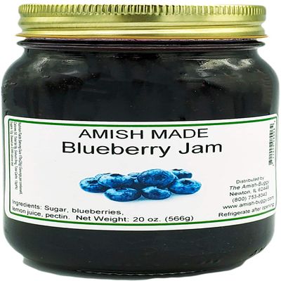 Amish Blueberry Jam - Two 18 Oz Jars