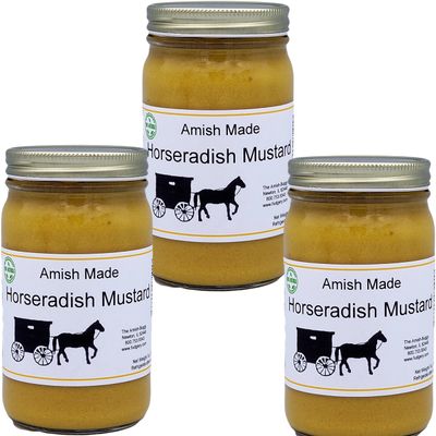 Amish Mustards - Horseradish - 7 Oz Jar - Pkg of 3 Jars