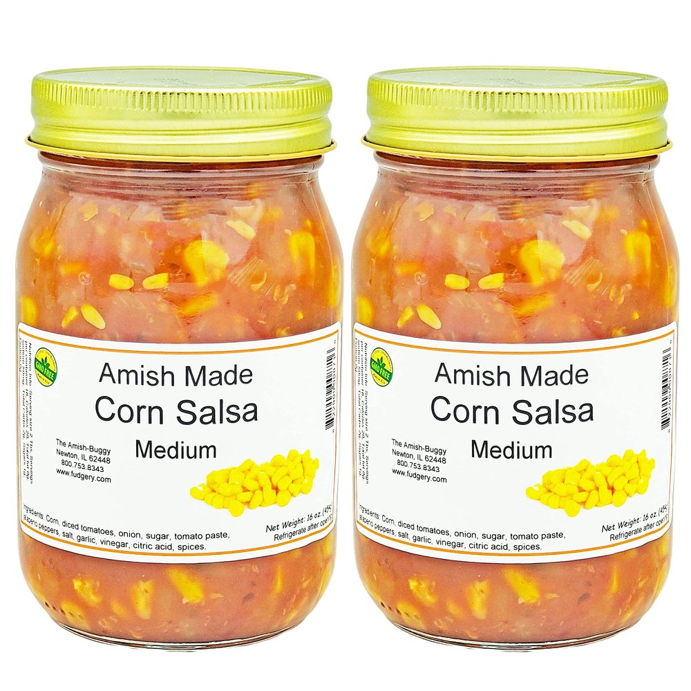 Amish Made Salsa - 2-16 oz Jars (Corn Medium)