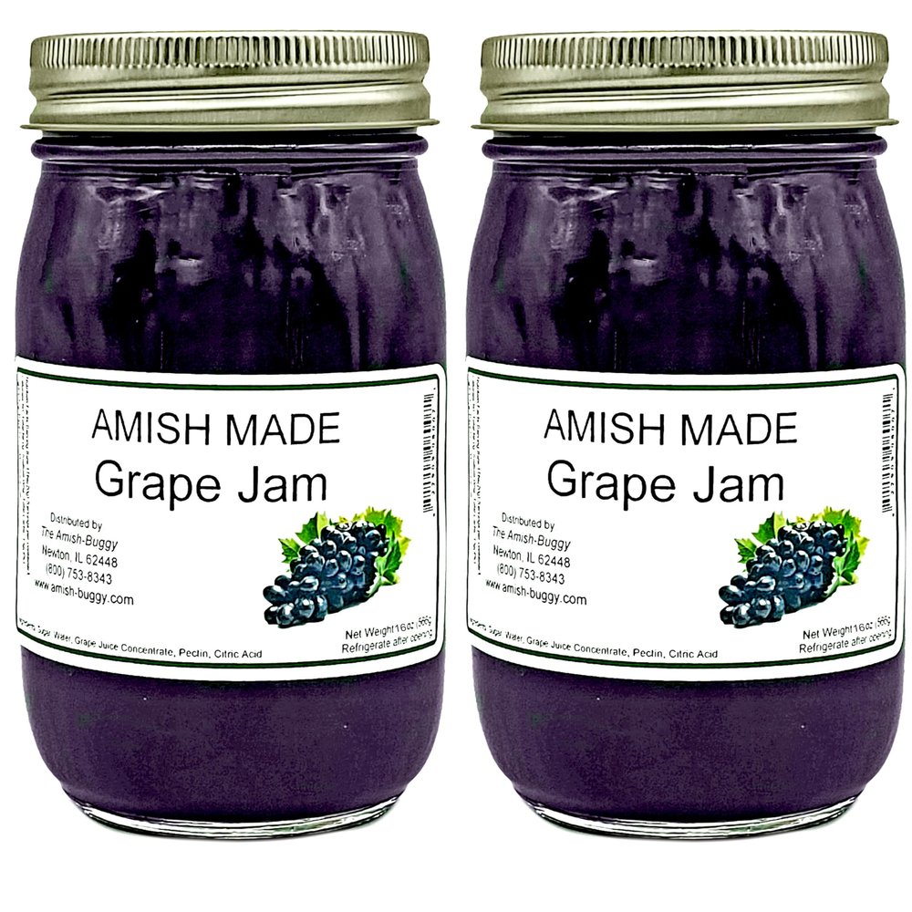Amish Grape Jam - Two 16 Oz Jars