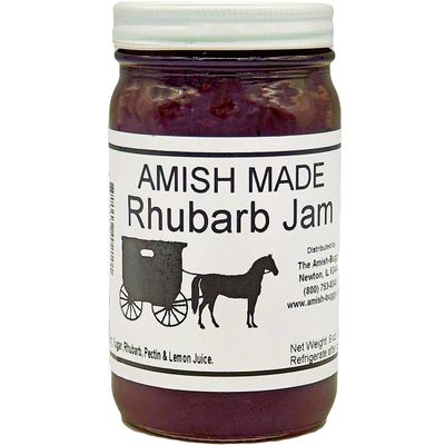 Amish Jam Rhubarb - 8 Oz Set of Three Jars