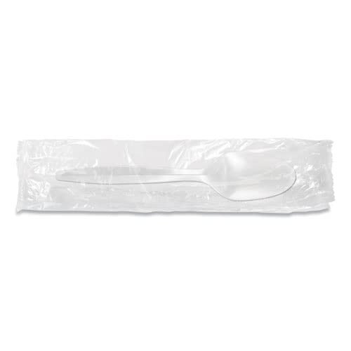 Berk Enterprises Inc 1103000 Individually Wrapped Mediumweight Cutlery, Spoon, White, 1,000/carton