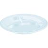 10.25" Foam Plastic Round Plates 3 Compartments 125/Pack in White view 1