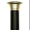 King Of Canes Walking Cane - Gold Men's straight formal cane with 3" high cap, black wood shaft, 36" long with rubber tip. Cap is in gold finish. view 1