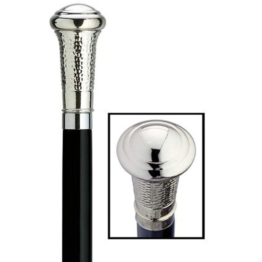 Harvy Walking Cane Straight Formal Cap Cane - Silver By Harvy