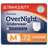Tranquility Premium OverNight Disposable Absorbent Underwear (72 Count) - M, 34-48 in. Waist - Maximum Absorbency, All-Night Sleep, Breathable Comfort, 72 Adult Diapers view 1