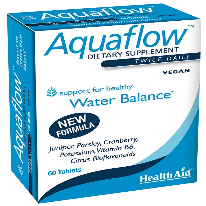 Aquaflow, Support for Healthy Water Balance & Reduces Symptoms of Water Retention, 60ct, Vegan
