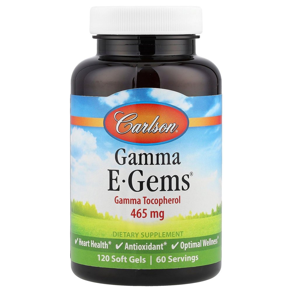 Carlson Labs Gamma E-Gems, Gamma Tocopherol, 465 mg, 120 Softgels