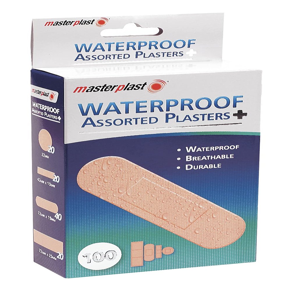 100 Waterproof Mixed Plasters Washable First Aid Dressings