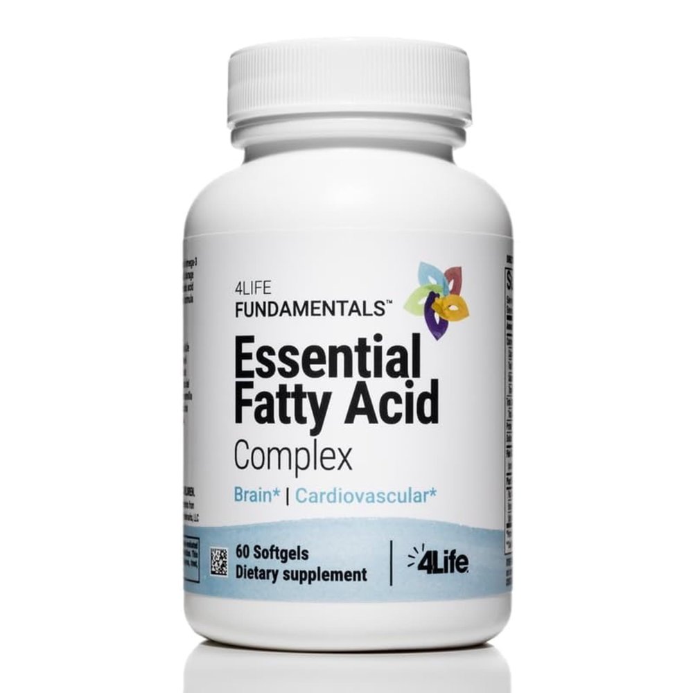 4Life Essential Fatty Acid Complex - Fish Oil Blend Features Omega-3 and Omega-6, Includes GLA and CLA - Circulation Support - 60 Softgels