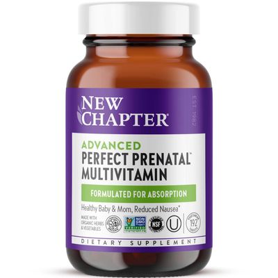 New Chapter Perfect Prenatal Vitamins, Organic Prenatal Vitamins, Non-GMO Ingredients for Healthy Baby & Mom - Folate (Methylfolate), Iron, Vitamin D3, Fermented with Whole Foods and Probiotic, 192 count