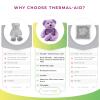Thermal-Aid (Tumble The Lavender Bear)  Washable Heating Pad & Ice Pack for Kids  Microwave & Freezer Safe, Plush Hot/Cold Pack with Natural Corn Filling  Reusable Comfort view 3