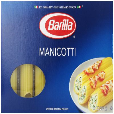 Barilla Pasta, Manicotti, 8 Ounce (Pack of 4)