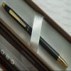 Cross Century Spire Silhouette Satin Matte Black with 23KT Gold Appointments Rollerball (Rolling Ball) Pen view 2