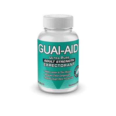 GUAI-AID 100 600mg Guaifenesin Caplets for All-Day Everyday Mucus Relief Controls phlegm, Cough, Chest Congestion, colds & flu.