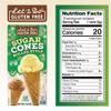 Let's Do Gluten Free Rolled Style Ice Cream Sugar Cones - Waffle Cones for Ice Cream, Non-GMO - 4.6 Oz (Pack of 12) view 3