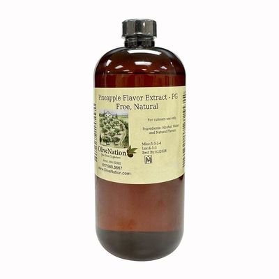 OliveNation Pineapple Extract from Natural Flavors, Tropical Aroma & Taste for Baking, Beverages, Frosting, Sugar Free, Non-GMO, Kosher, Vegan - 8 oz