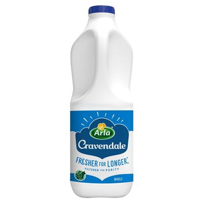 Cravendale Filtered Fresh Whole Milk 2L Fresher for Longer