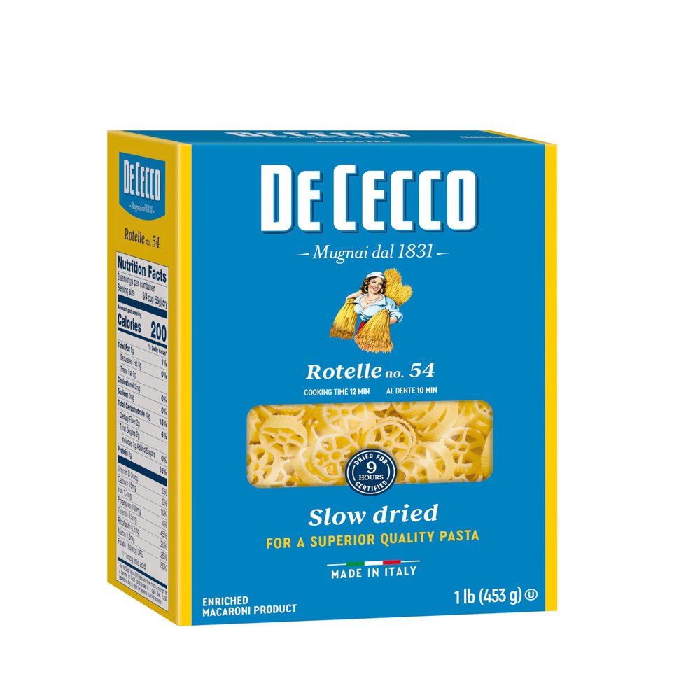 De Cecco Semolina Pasta, Rotelle No.54, 1 Pound (Pack of 5)