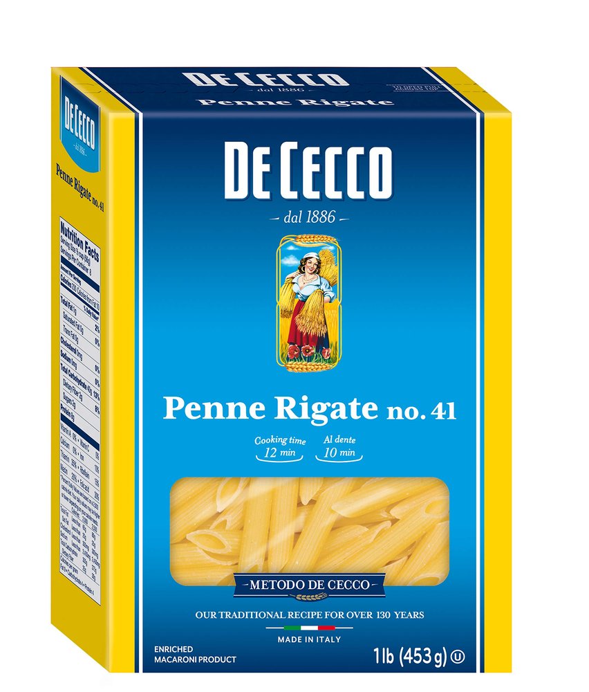 De Cecco Semolina Pasta, Penne Rigate No.41, 1 Pound (Pack of 20)