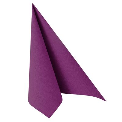 PAPSTAR Purple Linen-Feel Large Square Napkins Dinner Size 3-Ply 50 Count | Decorative Disposable Colored Dinner Paper Napkins 16 x 16 Inch - Made In Germany