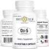 Bio-Tech Pharmacal D3-5 (5000 IU), 250 Vegetable Capsules  All-Natural Supplement  Supports Bone & Immune Health  No Dairy, Fish, Gluten, Peanut, Shellfish, & Soy view 1