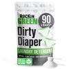 Rockin' Green Laundry Detergent, Plant based, All Natural Laundry Detergent Powder, Vegan and Biodegradable Odor Fighter, Safe for Sensitive Skin (Baby Cloth Diaper 90 Loads Unscented) view 1