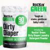 Rockin' Green Laundry Detergent, Plant based, All Natural Laundry Detergent Powder, Vegan and Biodegradable Odor Fighter, Safe for Sensitive Skin (Baby Cloth Diaper 90 Loads Unscented) view 2