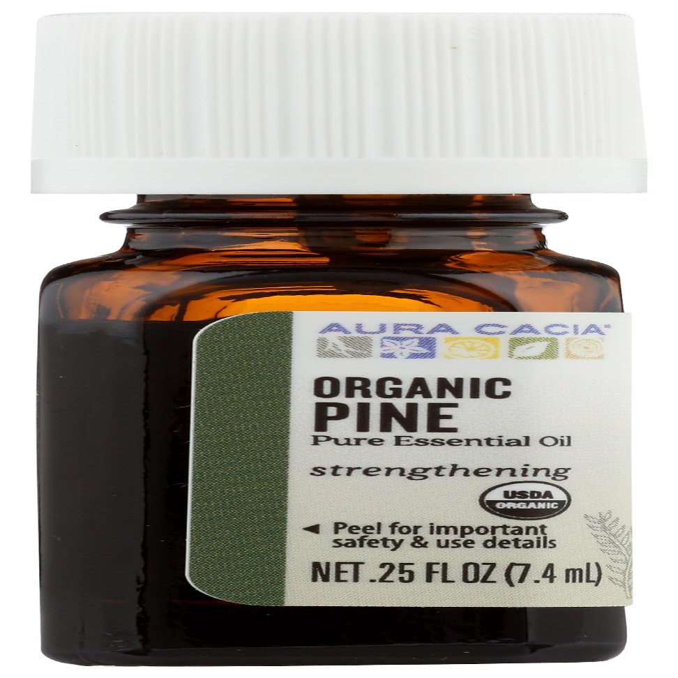 Aura Cacia Aromatherapy 100% Organic Essential Oil, Pine - 0.25 Oz