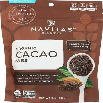 NAVITAS CACAO NIBS, 8 OZ (4-Pack)