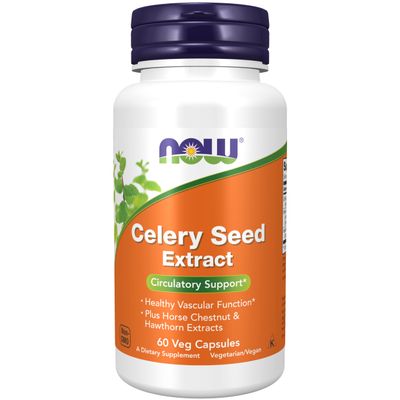 NOW Supplements, Celery Seed Extract with Horse Chestnut, 60 Veg Caps
