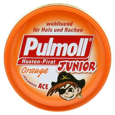 Pulmoll Junior Orange Sugar Free Cough Drops 50g