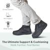 Orthofeet Men's Orthopedic Black Leather Highline Lace-Up Boots, Size 14 Wide view 2