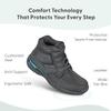 Orthofeet Men's Orthopedic Black Leather Highline Lace-Up Boots, Size 7 Wide view 3