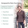 Orthofeet Men's Orthopedic Black Leather Highline Lace-Up Boots, Size 7 Wide view 4