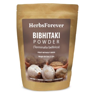 HerbsForever Bibhitaki-(Terminalia Bellirica) Furit Powder Without Seed for Digestion & Kapha Detoxification | Wild Harvested -Non GMO, Vegan- 2X Potency | Ultra Clean | Steam Sterilized| 16oz-1LBS