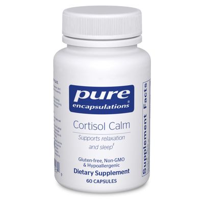 Pure Encapsulations Cortisol Calm - Supports Cortisol Health & Relaxation - Contains Ashwagandha & L-Theanine - Restful Sleep - 60 Capsules
