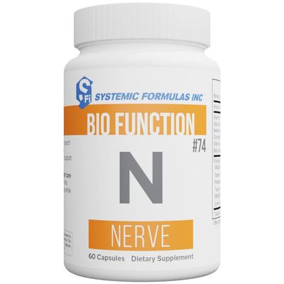 Systemic Formulas Nerve - 60 Capsules Bio Function #74. Nervous Systemic Support Supplement.