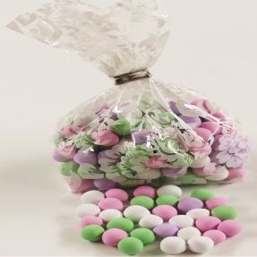 Scott's Cakes Chocolate Dutch Mints in a 1 Pound White Lace Bag