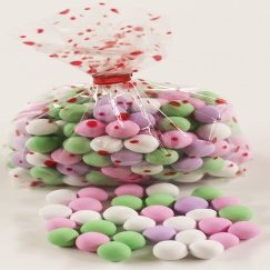Scott's Cakes Chocolate Dutch Mints in a 1 Pound Red Polka Dots Bag