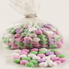 Scott's Cakes Chocolate Dutch Mints in a 8 oz. White Stripes Bag
