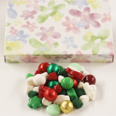 Scott's Cakes Christmas Deluxe Mix in a 8 oz. Pastel Flower Box